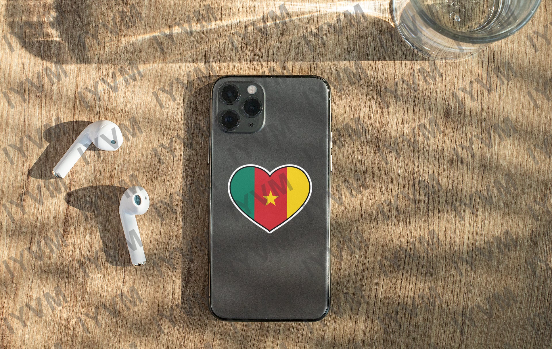 Cameroon Flag Heart Sticker Decal / Republic of Cameroon / Yaoundé ...