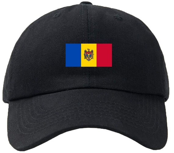 Moldova Flag Baseball Cap Hat Hook Loop Closure Republic of Moldova Republica Moldova Chi in u Moldovan
