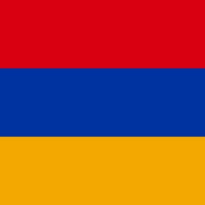 May include: The flag of Armenia features three horizontal stripes: a red top stripe, a blue middle stripe, and a yellow bottom stripe.