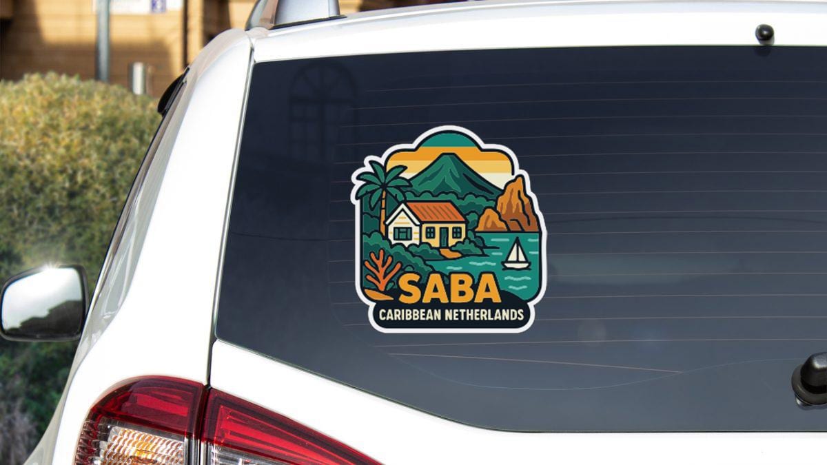 サバ島 カリブ海 オランダ ステッカー デカール ビニール ダイカット