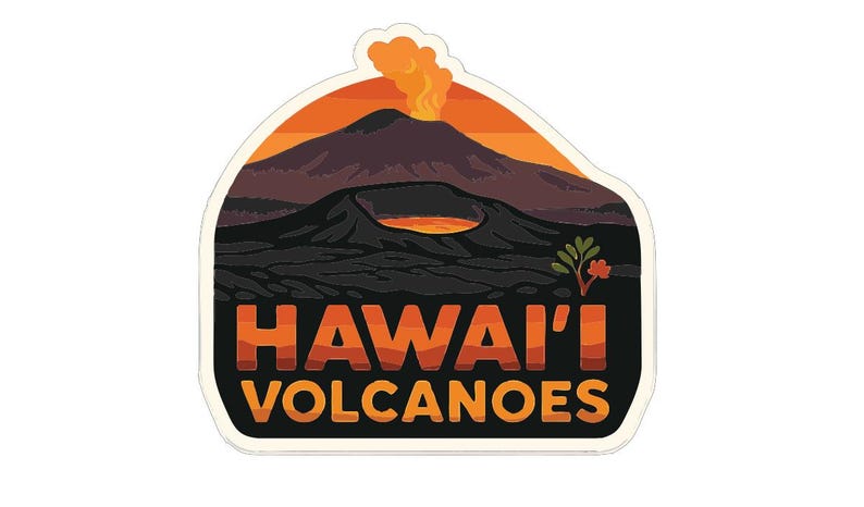 Hawaii Volcanoes National Park Decal Sticker - US National Parks Series ...