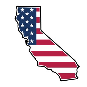 Sticker drapeau de l'État de Californie États-Unis État de Californie Sacramento The Golden State San Francisco Los Angeles / San Diego