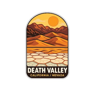 Death Valley California Nevada Aufkleber Vinyl Die-Cut Symbolisches Wahrzeichen Design