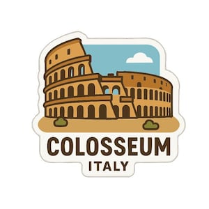 Colosseum Italy Sticker Decal Vinyl Die-cut Symbolic Landmark Design - Etsy