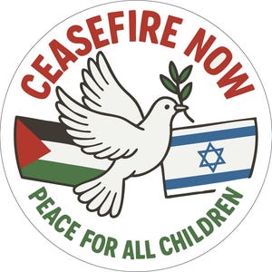 Pegatina "Alto al Fuego Ahora", Paz para Todos, Niños, Calcomanía para Gaza, Israel, Guerra, Defensa, Pro Palestina, Regalo para Laptop o Diario