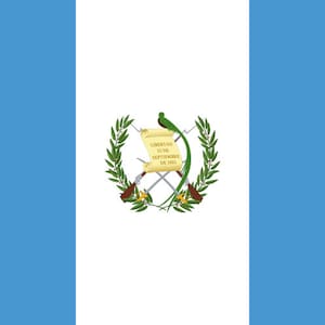Guatemala Flag Sticker Decal / Republic of Guatemala / República de Guatemala / Libre Crezca Fecundo / Guatemala City / Guatemalan /