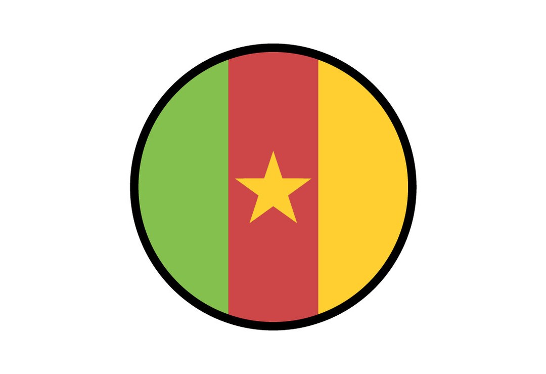 Cameroon Flag Circle Sticker Decal - Etsy