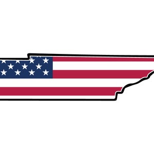 Staat Tennessee Amerikaanse vlag sticker sticker VS Tennessee staat Nashville de vrijwilliger staat Big Bend staat Butternut staat