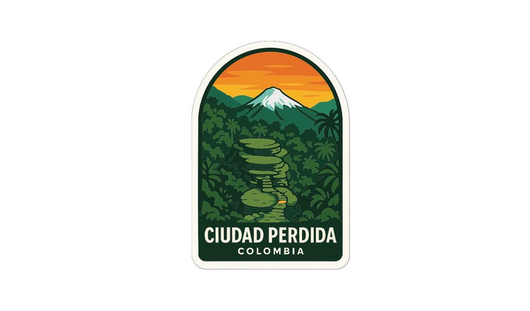 Perdida Sticker Ciudad Perdida / Lost City Colombia Sticker Decal Vinyl Die-cut ...