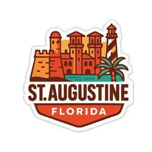 St Augustine Iron On Heat Transfer Vinyl HTV Die-Cut City Skyline Landmark Design