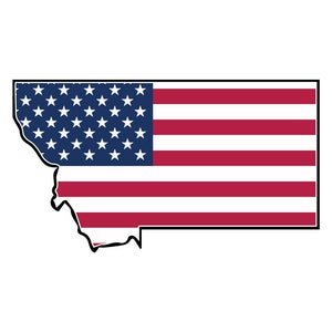 Adesivo de bandeira americana do estado de Montana Decalque EUA Montana State Helena The Treasure State Big Sky Country O último melhor lugar