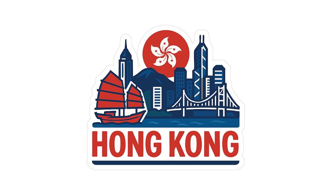 Hong Kong Sticker Decal Vinyl Die-cut City Skyline Landmark Design - Etsy