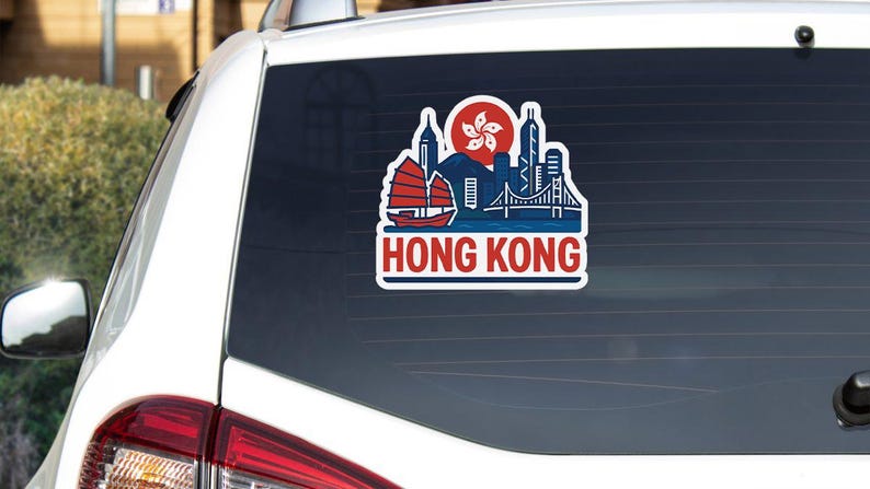 Hong Kong Sticker Decal Vinyl Die-cut City Skyline Landmark Design - Etsy