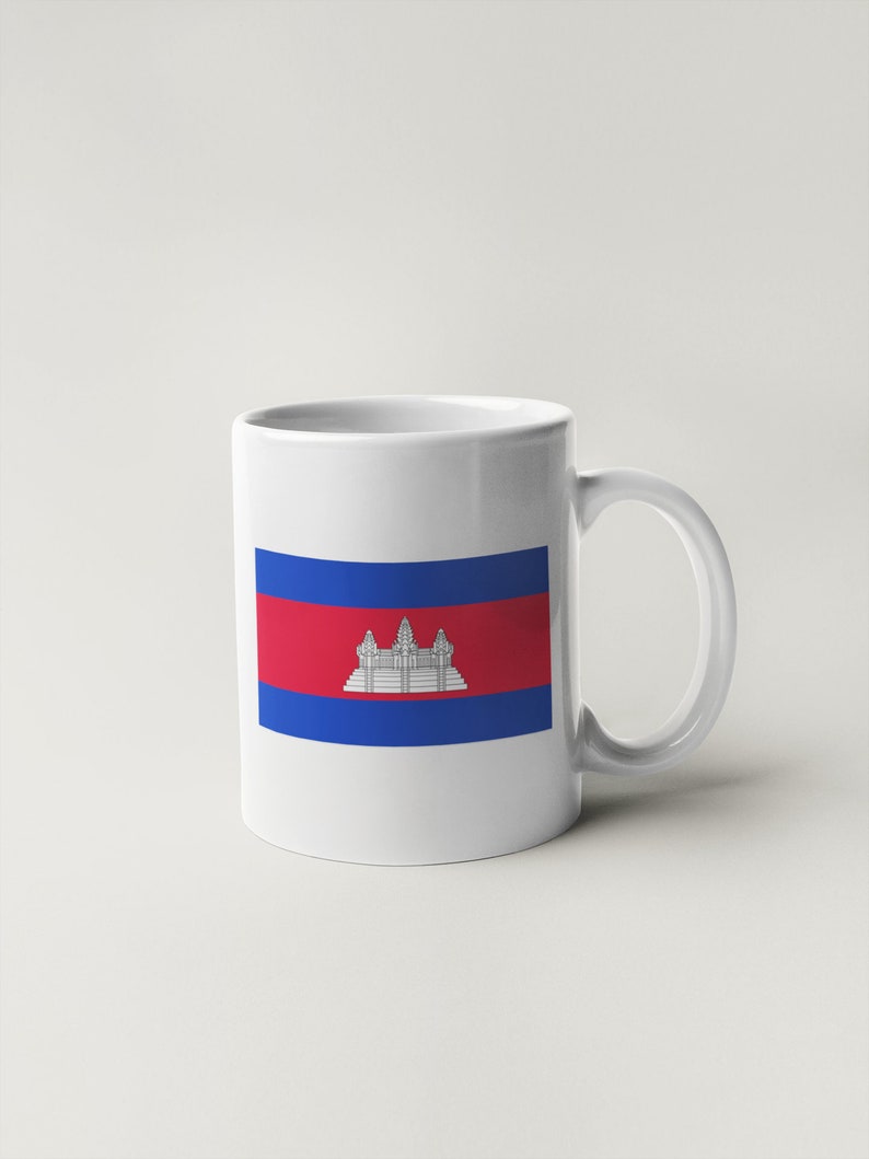 CAMBODGE Cambodgien Drapeau Srok Khmer, Kampuchea, 50mm Vinyle Autocollants, X4 Stickers