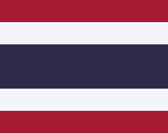Thailand Flag Iron On Heat Transfer Vinyl HTV / Kingdom of Thailand / Siam / Bangkok / Thai /