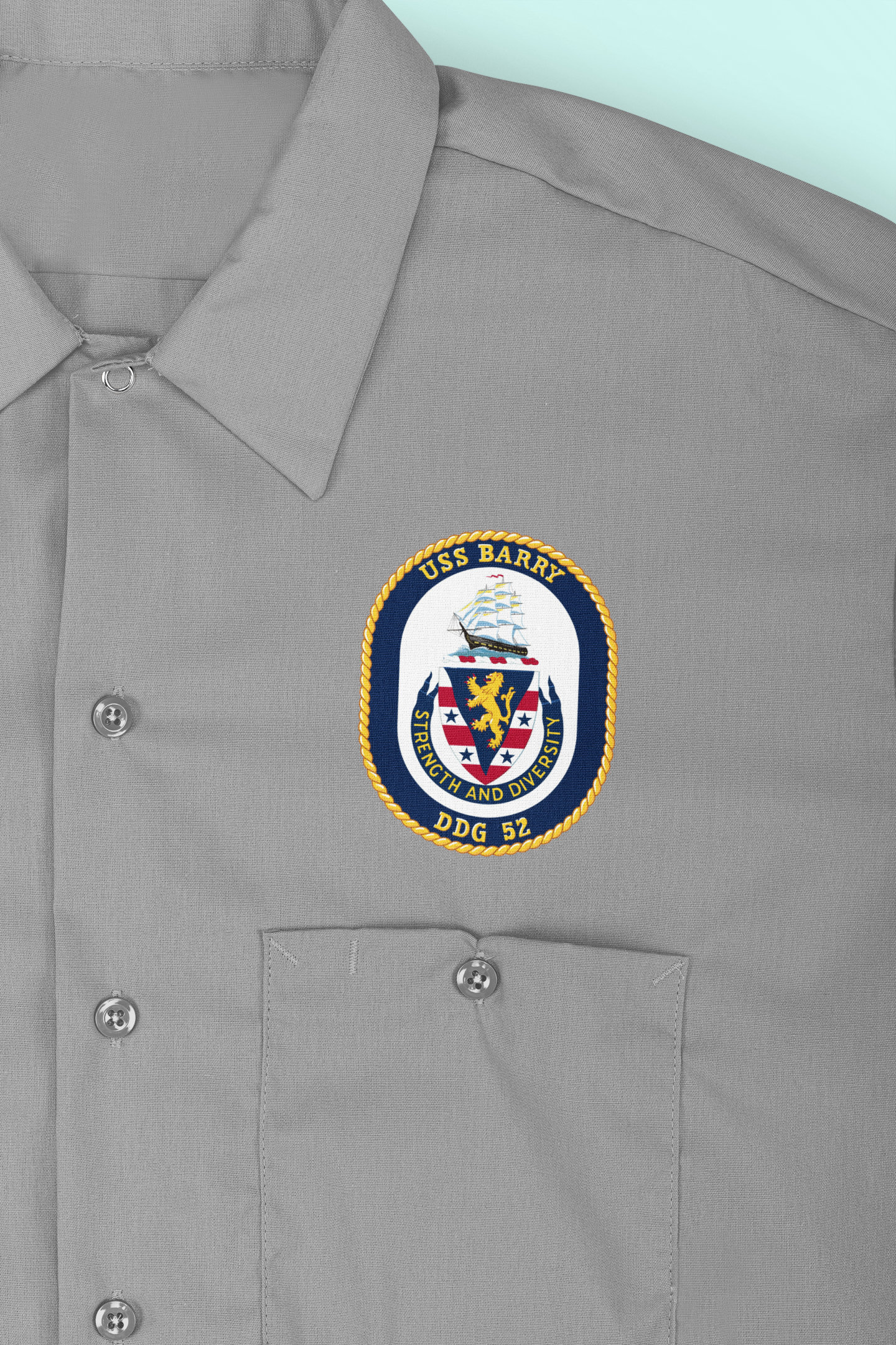 USS Barry DDG-52 Badge Iron on Heat Transfer Vinyl HTV Arleigh