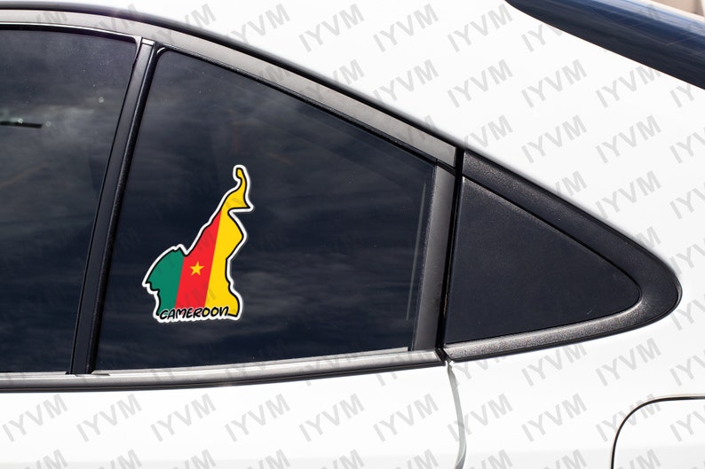 Cameroon Map Flag Sticker Decal / Republic of Cameroon / Yaoundé / Paix ...