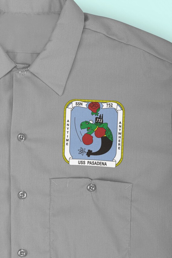 USS Pasadena SSN-752 Badge Iron on Heat Transfer Vinyl HTV Los