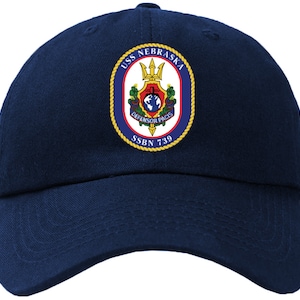USS Nebraska SSBN-739 Abzeichen Baseballkappe Hut Haken & Loop-VerschlussOhio-Klasse Ballistic Missile Submarine