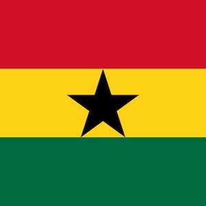 Ghana Flag Sticker Decal / Republic of Ghana / Freedom and Justice / Accra / Ghanaian