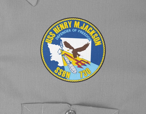 USS Henry M. Jackson SSBN-730 Badge Iron on Heat Transfer Vinyl