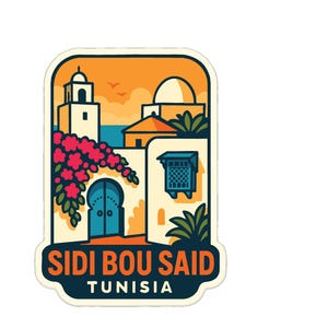 Sidi Bou Said Tunisien Iron On Heat Transfer Vinyl HTV
