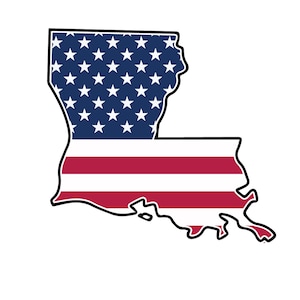 Bundesstaat Louisiana Amerikanische Flagge Aufkleber USA Louisiana Baton Rouge The Pelican State