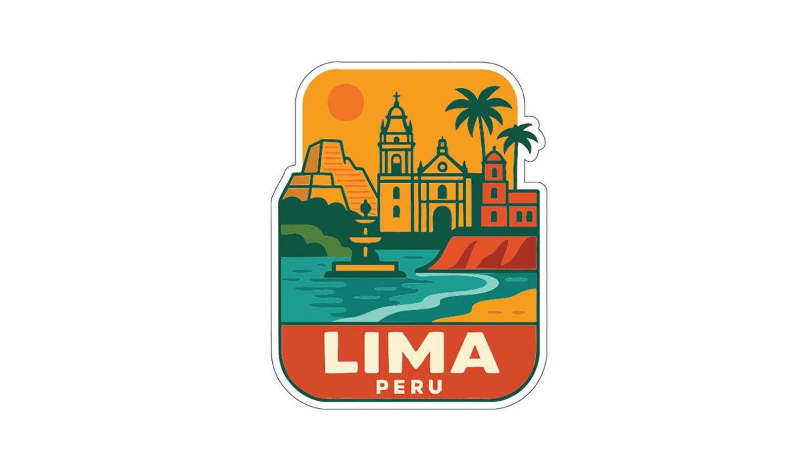 Lima Peru Sticker Decal Vinyl Die-cut City Skyline Landmark Design - Etsy
