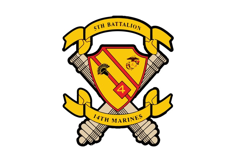 US Marine Corps Badge Sticker Decal 5th Battalion 14th Marines ...