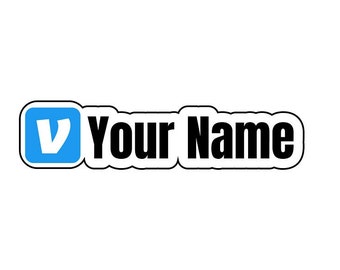 Personalized Venmo Username Decal Sticker Social Media Handle User ID Sticker Tag