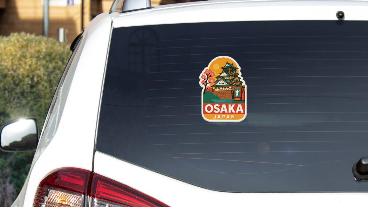 Osaka Japan Sticker Decal Vinyl Die-cut City Skyline Landmark
