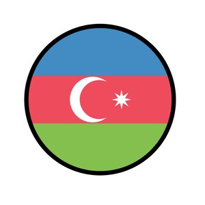 Azerbaijan Flag Circle Sticker Decal