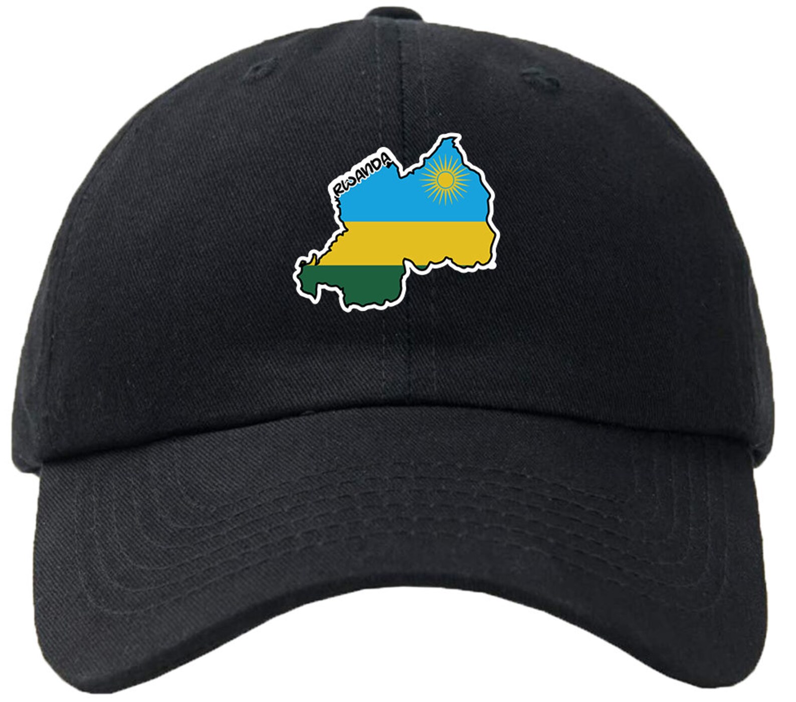 Visit Rwanda Hat Rwanda Map Flag Baseball Cap Hat Hook & Loop Closure - Etsy