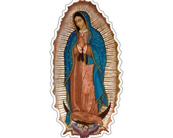 Our Lady of Guadalupe Decal Sticker Vinyl Decal Virgin of Guadalupe Nuestra Señora de Guadalupe Virgen de Guadalupe Virgin Mary Sticker