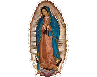 Our Lady of Guadalupe Decal Sticker Vinyl Decal Virgin of Guadalupe Nuestra Señora de Guadalupe Virgen de Guadalupe Virgin Mary Sticker