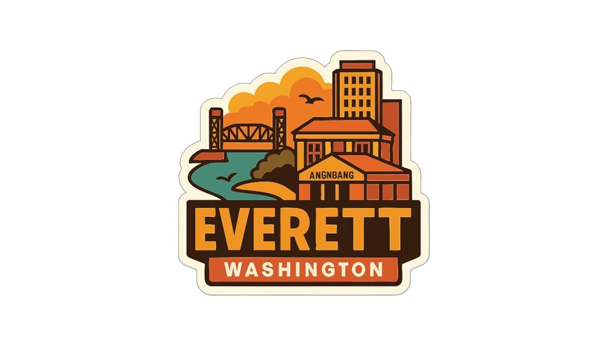 Everett Washington Sticker - Etsy, image size:1200x705