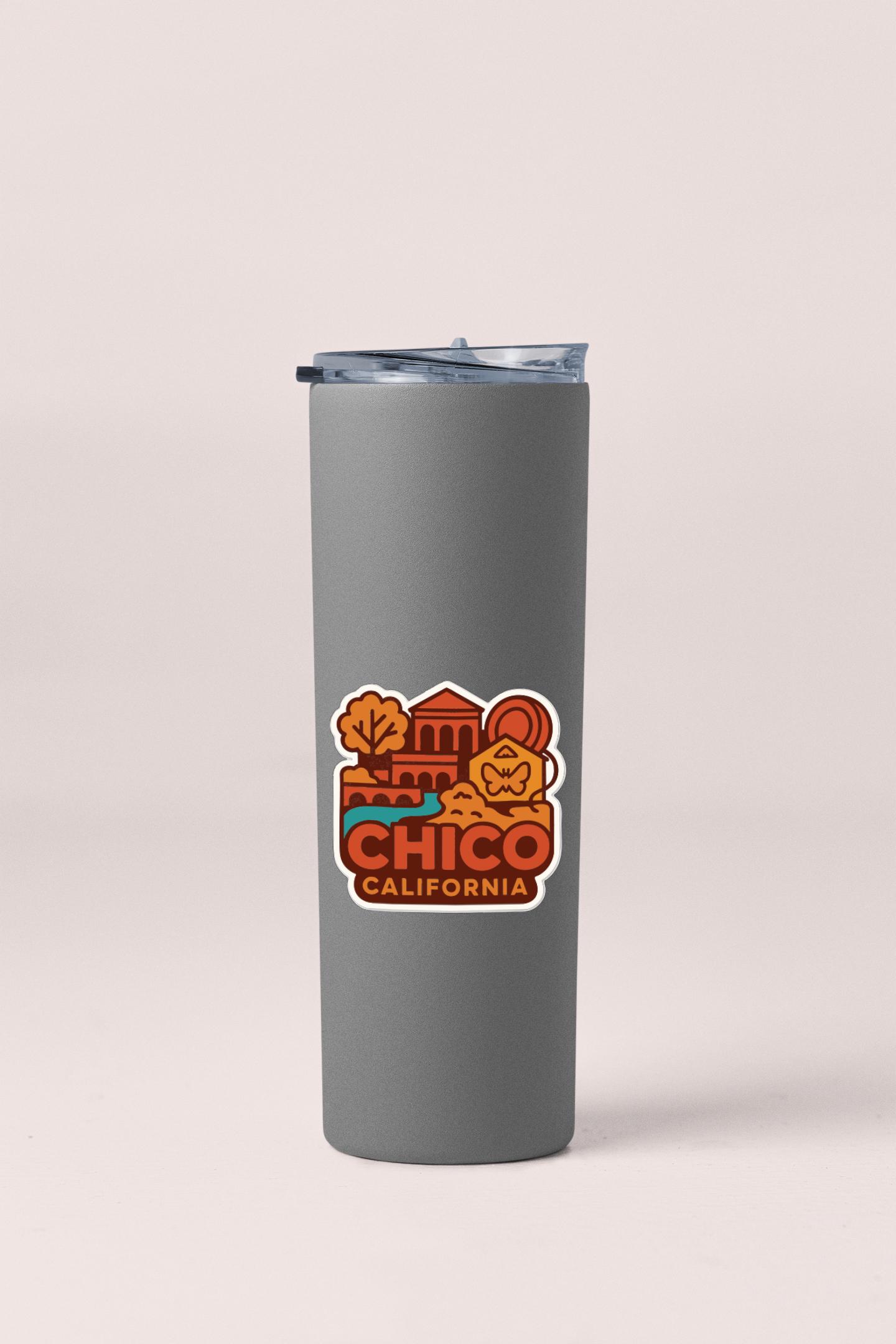 Chico California Sticker Decal Vinyl Die-cut City Skyline Landmark