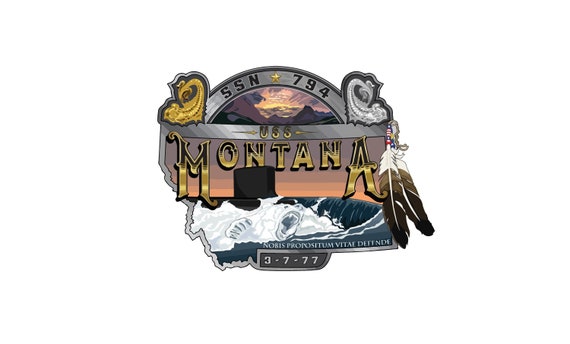 USS Montana SSN-794 Badge Sticker Decal Freedom-class Littoral