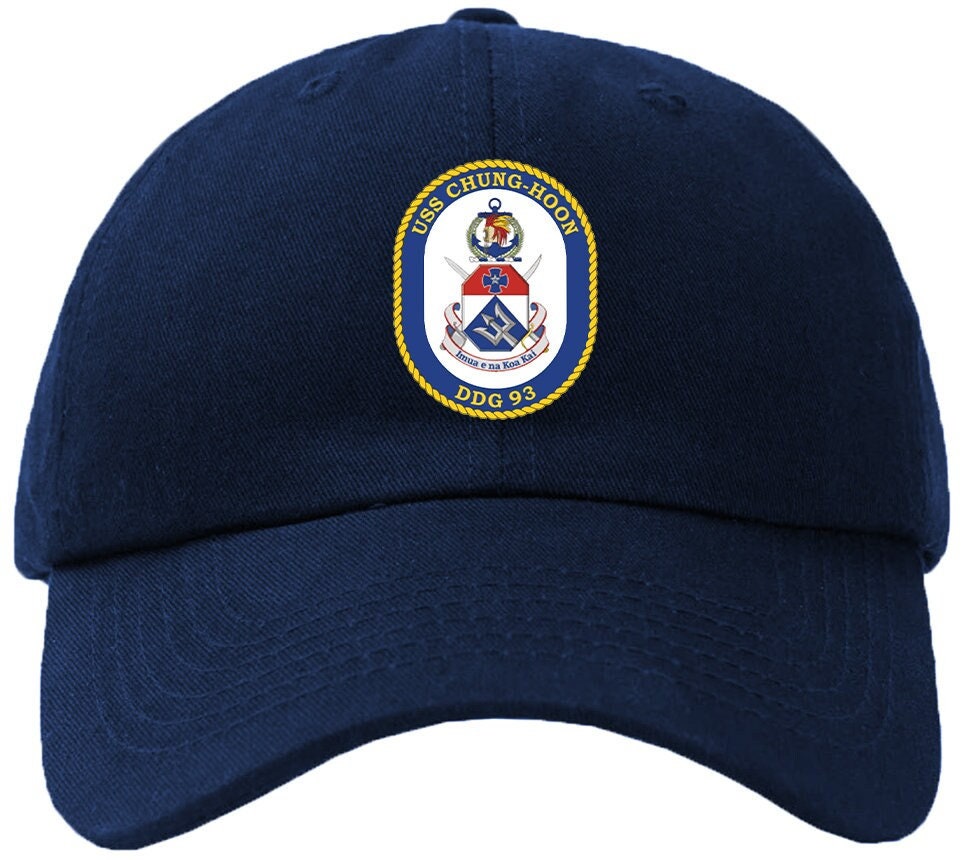 USS Chung-Hoon DDG-93 Badge Baseball Cap Hat Hook & Loop Closure Arleigh Burke Class Destroyer