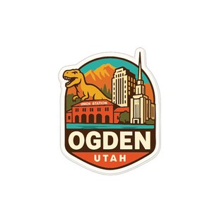 Sticker Décal Ogden Utah - Skyline Et Monuments En Vinyle Die-cut