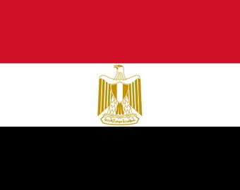 Egypt Flag Iron On Heat Transfer Vinyl HTV / Arab Republic of Egypt / Cairo / Egyptian