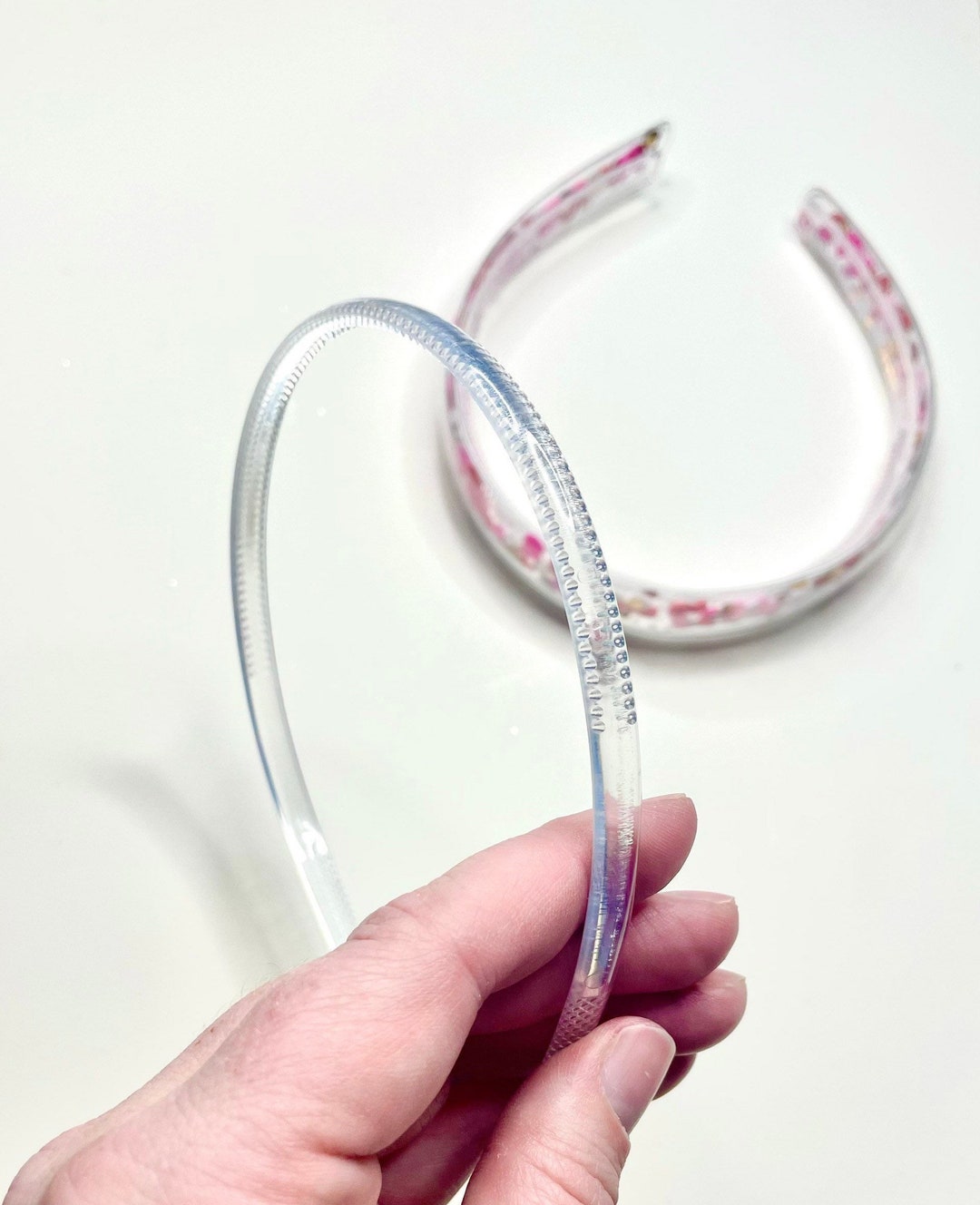 8mm Clear Plastic Headbands With Teeth Transparent Headbands Etsy