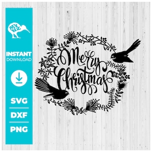 Merry Christmas Nieuw-Zeeland, Nieuw-Zeeland Kerst, Nieuw-Zeeland Vogels, Nieuw-Zeeland Svg, Kiwi Christmas Svg, Kiwi Svg, NZ Svg, Maori Svg