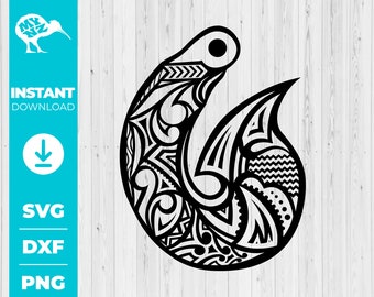 Maori Hook SVG, Polynesian Tribal Stencil, New Zealand Inspired Art (Digital Download)