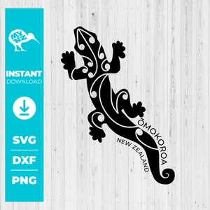 Omokoroa Lizard Svg, Maori Svg, New Zealand Svg, Maori Design, Tauranga Svg, New Zealand Print, NZ Svg, Maori Art Svg, Kiwiana Svg, Gecko