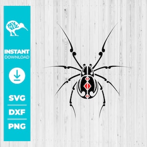 Katipo Spider Svg, Spider Svg, Halloween Svg, Tattoo Svg, Tribal Art Svg, New Zealand Maori Svg, Maori Svg, Polynesian Svg, Tribal Pattern