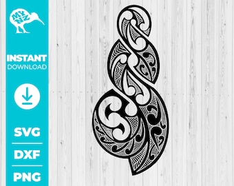 Maori Carving SVG, Polynesian Tribal Art, Tattoo Style Design, Cricut Cut File, Digital Download