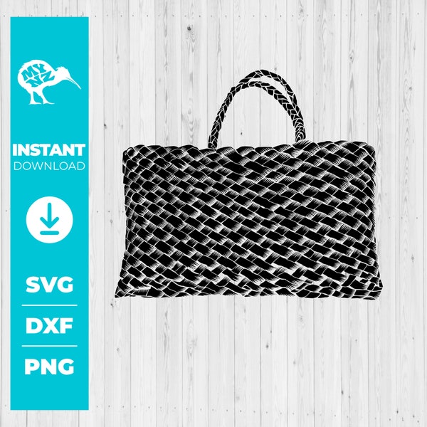 Flax Handbag Svg, Maori Kete, Flax Basket Svg, Maori Svg, Maori Design, Weaving Svg, Flax Svg, Maori Art, New Zealand Svg, Kiwiana, Cricut