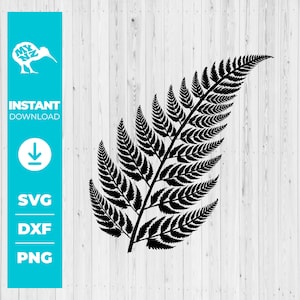 Fern Svg, Silver Fern Svg, New Zealand Fern Svg, Fern, New Zealand Native Fern, Kiwi Fern, Koru, NZ Svg, New Zealand Print, NZ Print