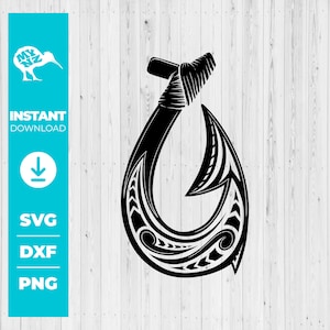 Maori Matau, Hawaiian Makau, Polynesian Tribal Hook, Maui Hook, Hawaiian Hook Svg, Maori Svg, Tribal Svg, Polynesian Svg, Tribal Art, Nz Svg